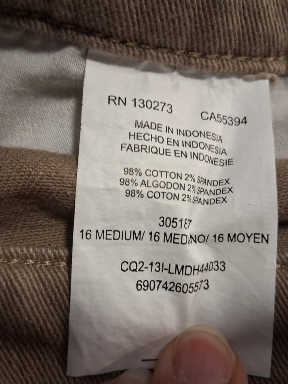 Women's Lee Relaxed Fit Jeans Tan Size 16 Medium Work Casual - Picture 5 of 5